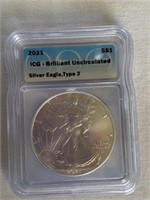 Brilliant Uncirculated Silver Eagle Type II