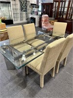Ultra modern refractory table and six chairs