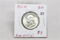 1962-D BUWashington Quarter from Mint Set -