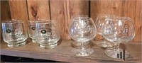 Set of 8 Four and Four Brandy Glases