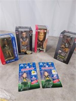 Assortment of Packers bobbleheads and and NFL