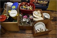 9 Boxes Kitchenware, Pottery, Ceramics, Glassware