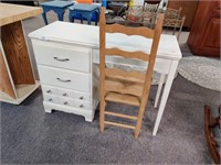 43" W x 32" T 3 Drawer desk with chair