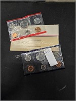 1986 US mint uncirculated coin set (display area)