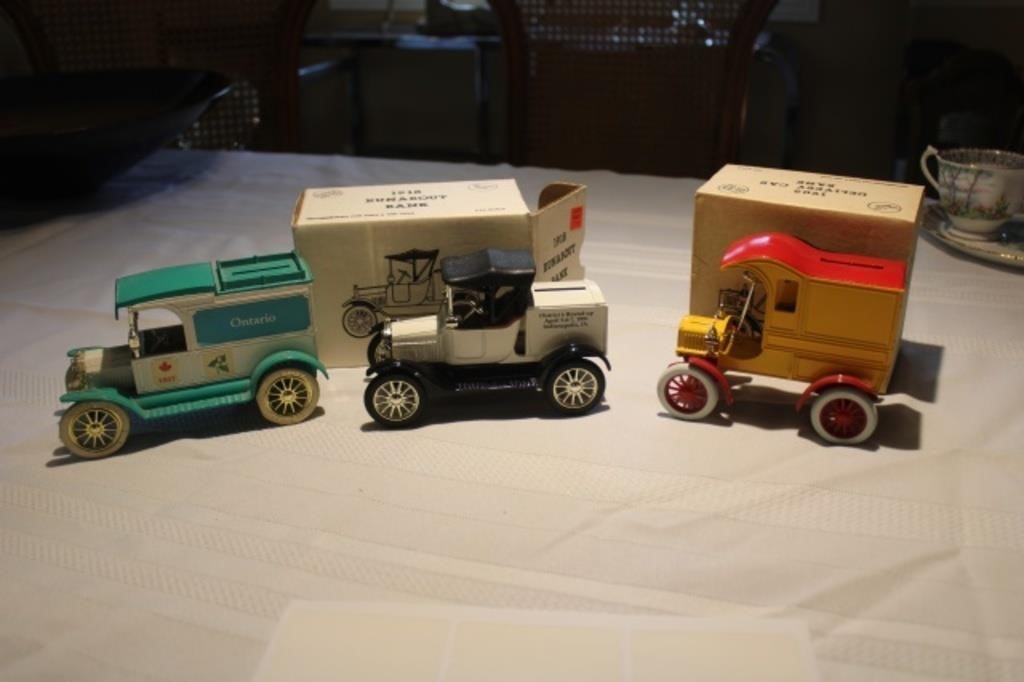 3 Die Cast Banks