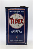 TIDEC MOTOR OIL IMP GALLON CAN