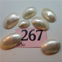 6 OVAL PEARLS ~1.5"
