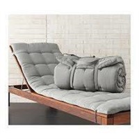 Grey Lounge Chair Pillow 58" x 19" x 2.5"