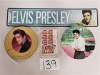 Elvis Stamps .29 & Elvis Presley Sign, 2 Plates