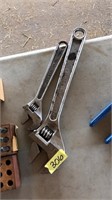 PAIR OF ADJUSTABLE WRENCHES