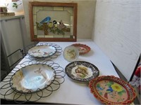 Bird Decor, Window Hanging Bird, Plates, Teacup