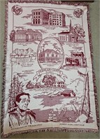 70" by 46" Vermilion County Celebration Coverlet