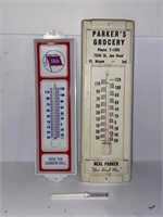 Vintage indoor/outdoor thermometers