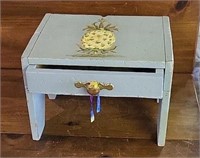 VTG Hand Painted Stool w/Drawer