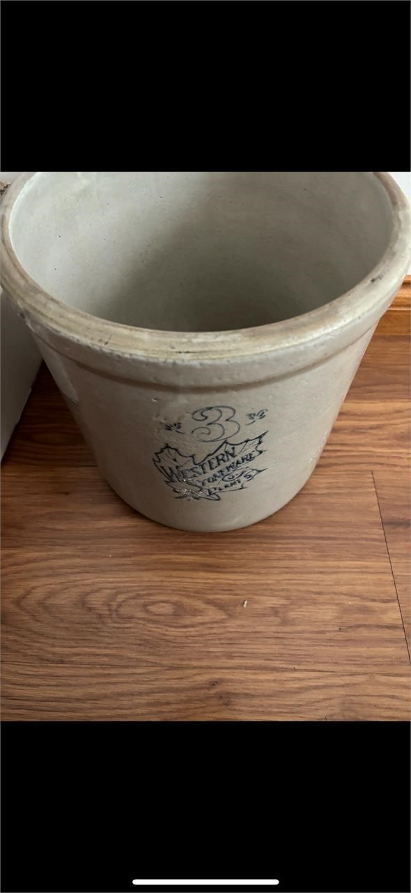 Western Stoneware Small Crock