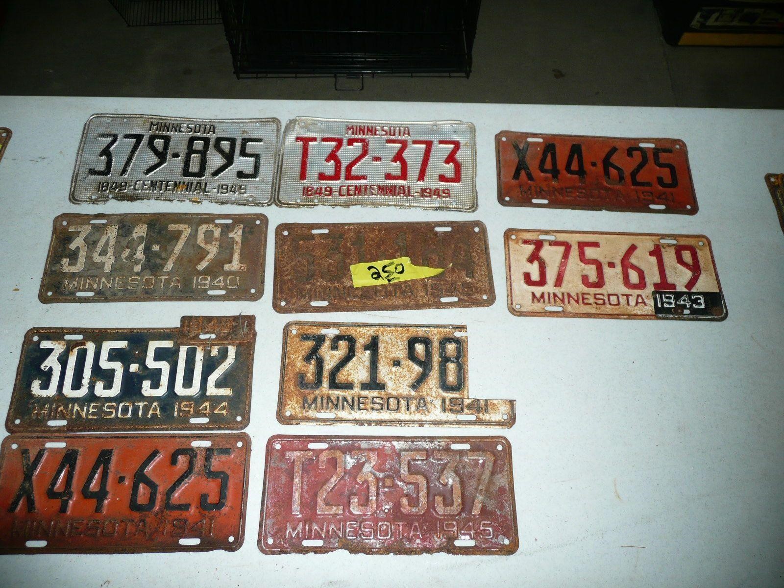 Vintage 1940 License Plates