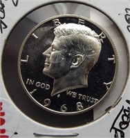 1968-S GEM proof Kennedy half dollar.