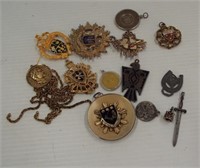 Approx. (12) Various costume medals and