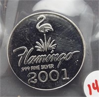 $10 .999 silver Flamingo Vegas.