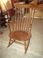 Walnut Windsor Style Rocking Chair