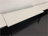 4 White Timber Top 1.5m Office Tables