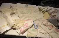 Lot of Embroidered Linens