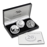 2006-W 3 Coin Silver Eagle Set w/ Box and COA