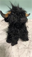 Black highland cow plush 10 inches tall, look at