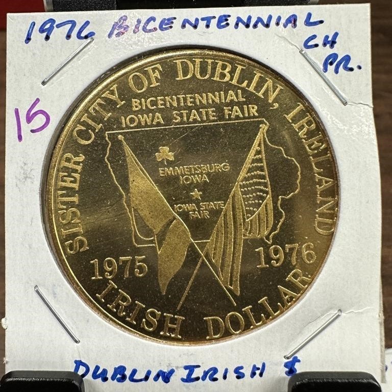 1976 BICENTENNIAL PROOF DUBLIN IRISH DOLLAR