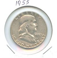 1955 Franklin Silver Half Dollar