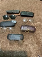 5- antique eye glasses with wire frames