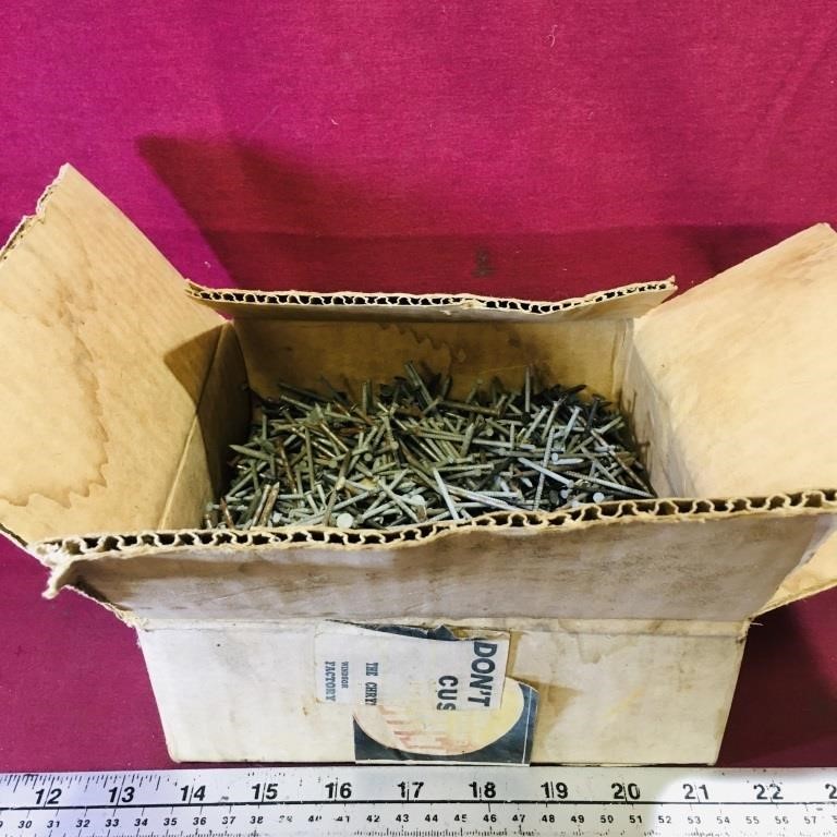 Box Lot Of Assorted Galvanized Nails