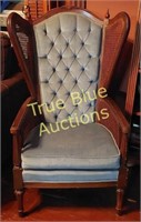 Blue Wing Back Chair