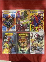 6 bagged and backed comics