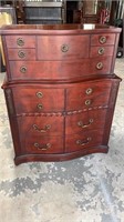 Carved Mahogany Chest on Chest