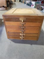 ANTIQUE ARTISTS DRAWERS W/ METAL BOTTOMS