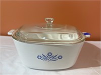 2 1/2qt Vintage Cornflower Corningware Casserole