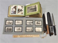 Military Photographs & Sporting Knives Lot