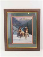 Cowboys in the Mountains Framed Print