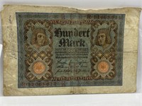 1920 POST WWI DUNDERT GERMAN MARK BANK NOTE