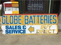 Large Glober Batteries Perspex Sign