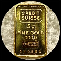 Credit Suisse 5g Fine Gold Bar HIGH END