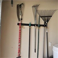 Yard Tools-Pole Saw-Rake-Tiki Torches-Plant Stand