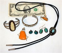 Lot of Sterling Mexico Jewelry Not All Marked