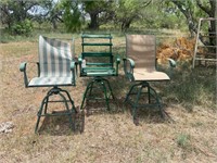 3 tall patio chairs