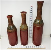 (3) Decorative Vases