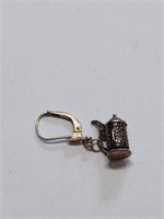 Marked 800 Stein Style Earring- 1.4g