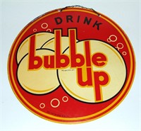 1940 BUBBLE UP SODA  ADVERTISING SIGN DOUBLE SIDED