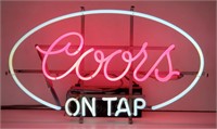 (QQ) Coors On Tap Neon Sign, 2 tone, 24 1/8" W x