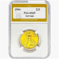 1994 1/2oz $25 AGE PGA MS69